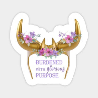 Burdened with Glorious Purpose Floral Magnet