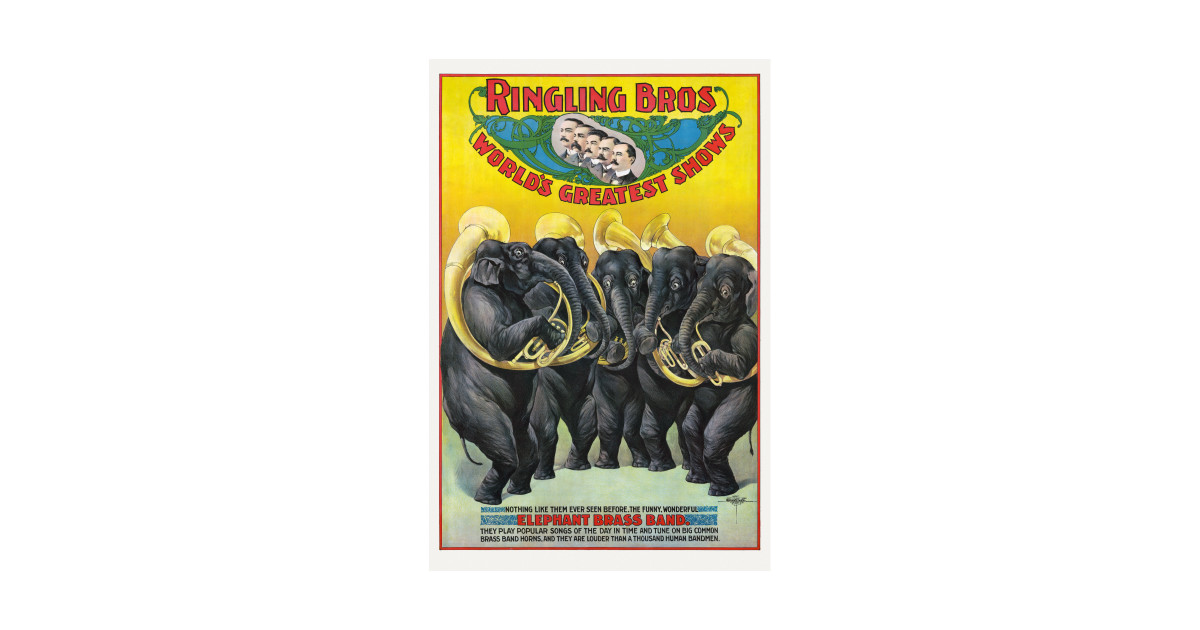 Ringling Brothers USA 1899 Vintage Poster - Ringling Brothers - Aufkleber | TeePublic DE