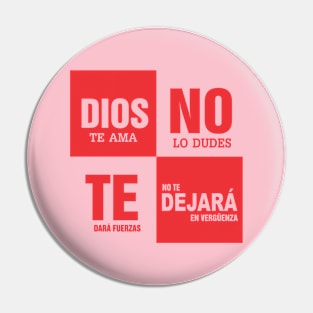 DIOS TE AMA ROJO Pin