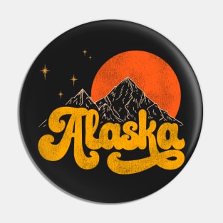 Vintage State of Alaska Mid Century Distressed Aesthetic Pin