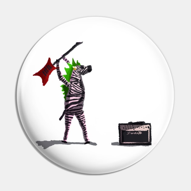 Punk Rock Zebra Pin by chelsea_morano