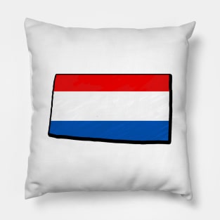 Red, White, and Blue Colorado Outline Pillow