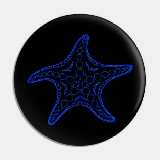 Starfish (dark blue/black) Pin