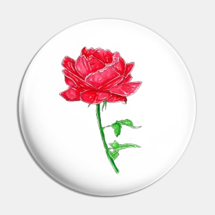 Red Rose Pin