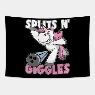 Splits n' Giggles Unicorn Bowling Bowler Tapestry