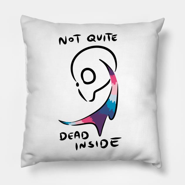 Not Quite Dead Inside Pillow by Jossly_Draws