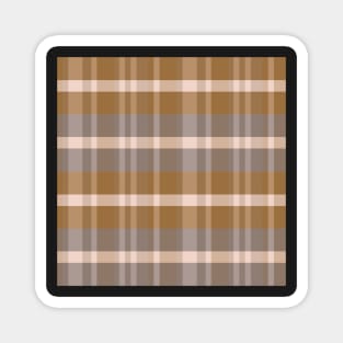 Light Academia Aesthetic Iagan 2 Hand Drawn Textured Plaid Pattern Magnet