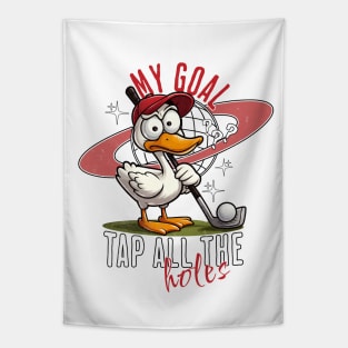 Golfer Funny Golf Tap All The Holes Tapestry