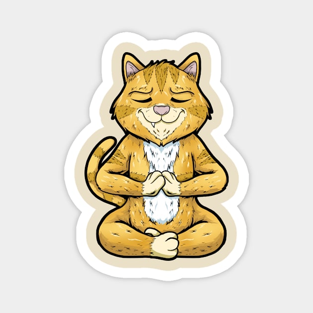 yoga kittens yoga animal cute and funny namaste Magnet by the house of parodies