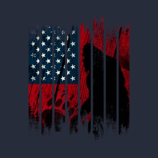 bigfoot american flag T-Shirt