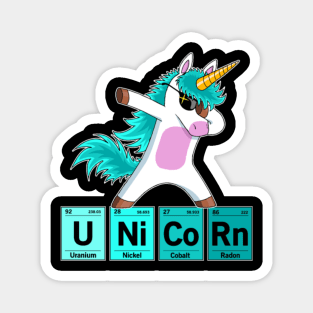 Dabbing Unicorn Dab Dance Chemical Elements Magnet