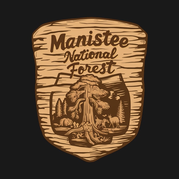 Manistee National Forest Wooden Emblem by Perspektiva