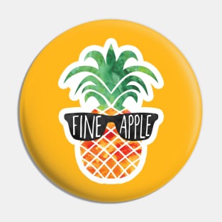 FINEapple - funny pineapple pun Pin