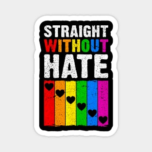 Straight Ally Pride Rainbow Hearts Lgbt Magnet