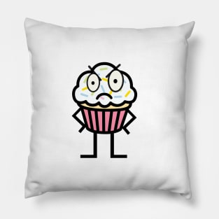 Disgruntled Cupcake Pillow