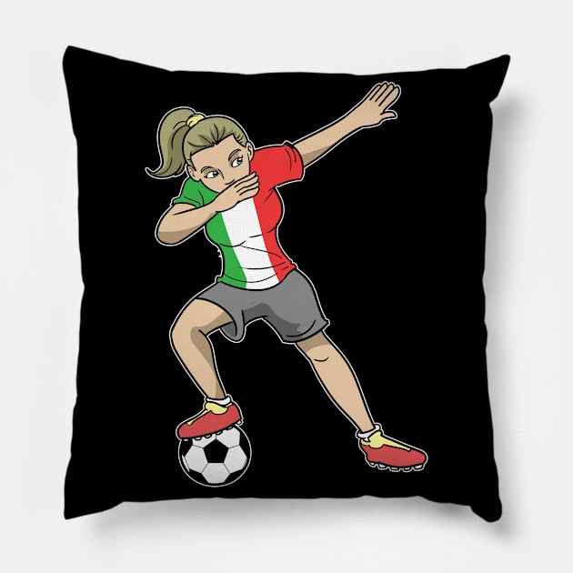 Soccer Italy Soccer Player Girls Pillow by ModernMode