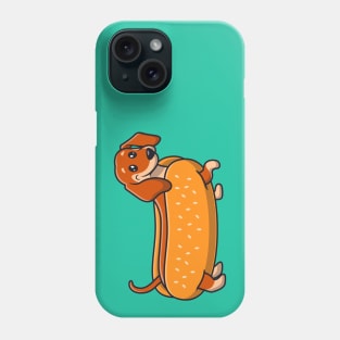 Happy Dachshund in Hotdog Costume Phone Case