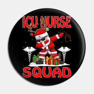 Christmas Icu Nurse Squad Reindeer Pajama Dabing Santa Pin