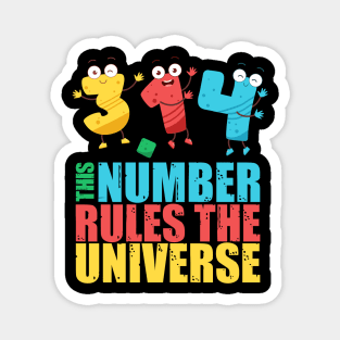 Funny Math Teacher Happy Pi Day This Number Rules The Universe Magnet