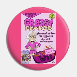 Greasy Flakes Michael St. Michaels Without Your Head Monster Cereal Pin