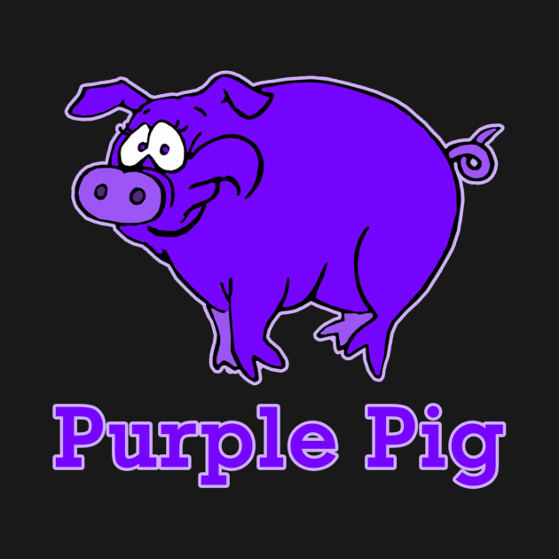 Purple pig on apparel, mugs, baby by Tianna Bahringer