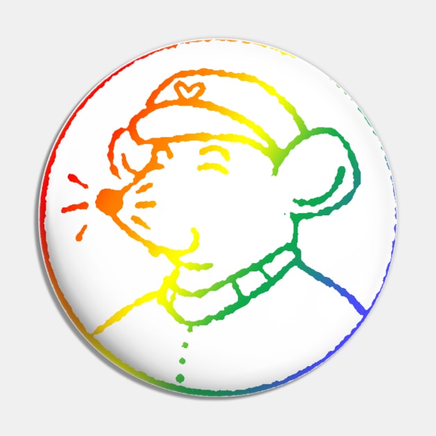 Mouse Zedong (Rainbow Version) Pin by Rad Rat Studios