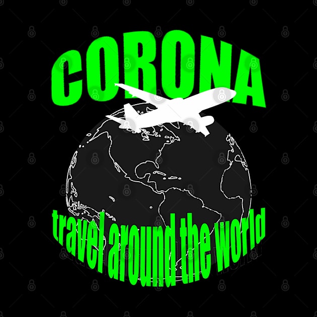 Corona Reise um die Welt Neonfarben by MyRedBlack