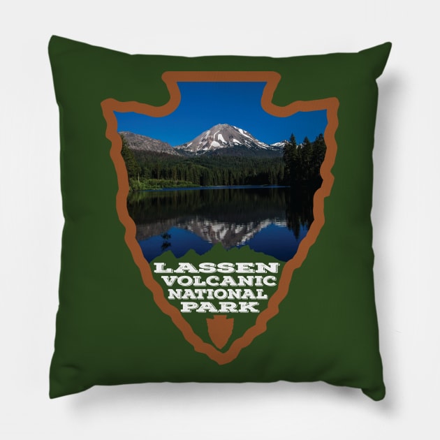 Lassen Volcanic National Park arrowhead Pillow by nylebuss