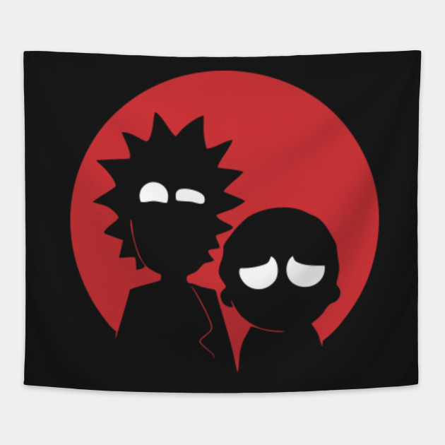 minimalist characters rick and morty rick and morty tapestry