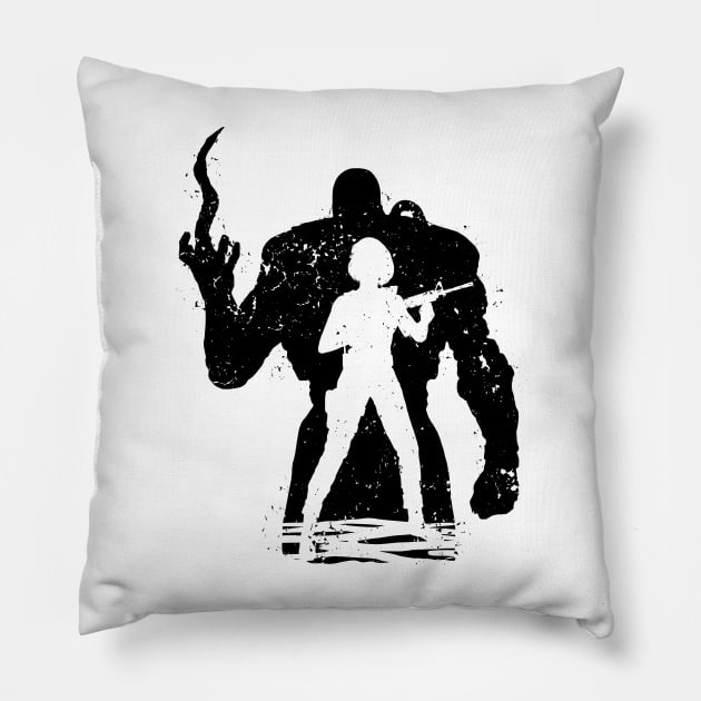 Nemesis x Jill - black Pillow by CCDesign