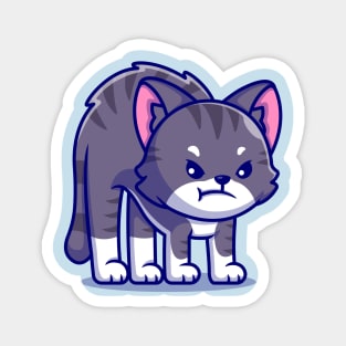 Cute Cat Angry Cartoon Magnet