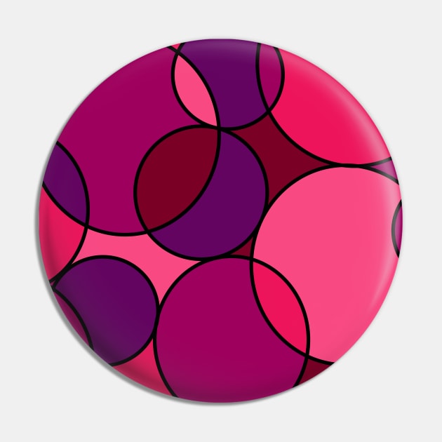 Pretty Pink Circles Pattern Pin by LunaMay