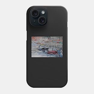Boats in Whitby Harbour Phone Case
