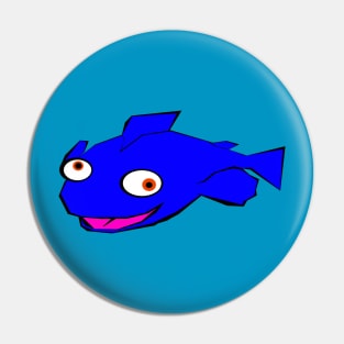 Blue fish Pin