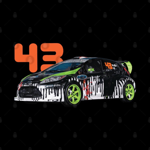 Gymkhana Three Ford Fiesta Rally Cross Car 43 block 43ver by cowtown_cowboy