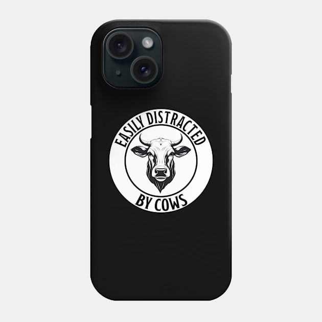 Easily Distracted By Cows Phone Case by PaulJus