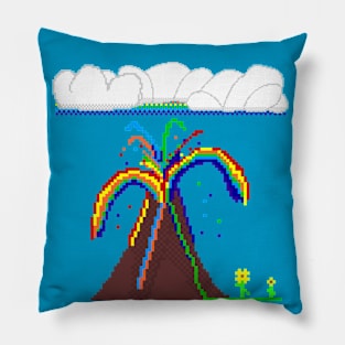 Rainbow Volcano Pillow