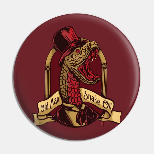 Old Man Snake Oil Pin by Thomcat23