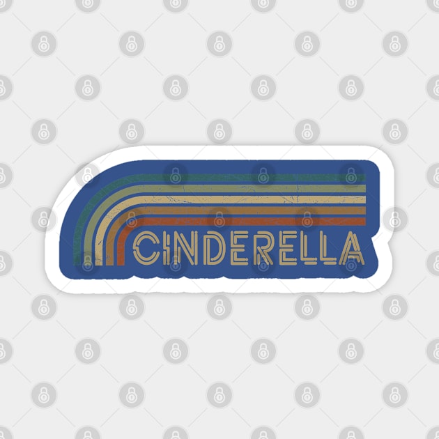 Cinderella Retro Stripes Magnet by paintallday