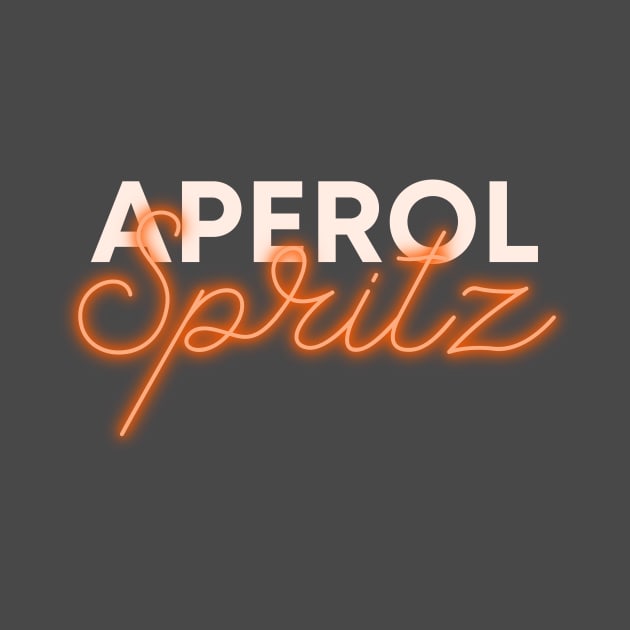 Aperol Spritz slogan fun orange glow typography celebrating the taste of summer by Butterfly Lane