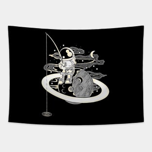 Astronaut Fishing • Funny And Cool Sci-Fi Cartoon Drawing Design Great For Any Occasion And For Everyone Tapestry