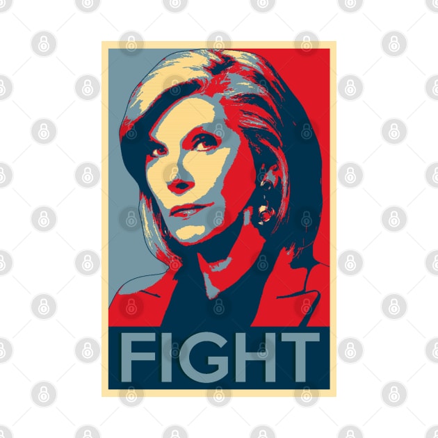 Diane Lockhart FIGHT Poster by baranskini