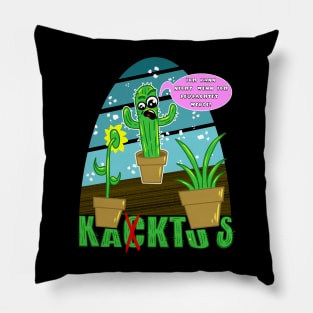 Cactus Kaktus poop Watchers Cartoon Pillow