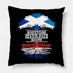 Scottish Grown With Paraguayan Roots - Gift for Paraguayan With Roots From Paraguay Pillow