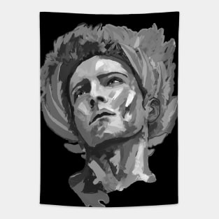 Black and white Apollo Greek Mythology Art Tapestry