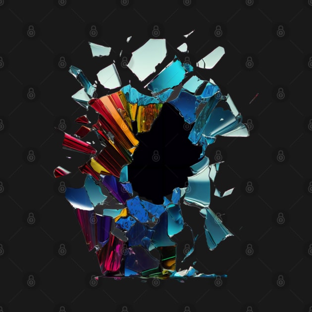 Colourfull broken glass by newcoloursintheblock