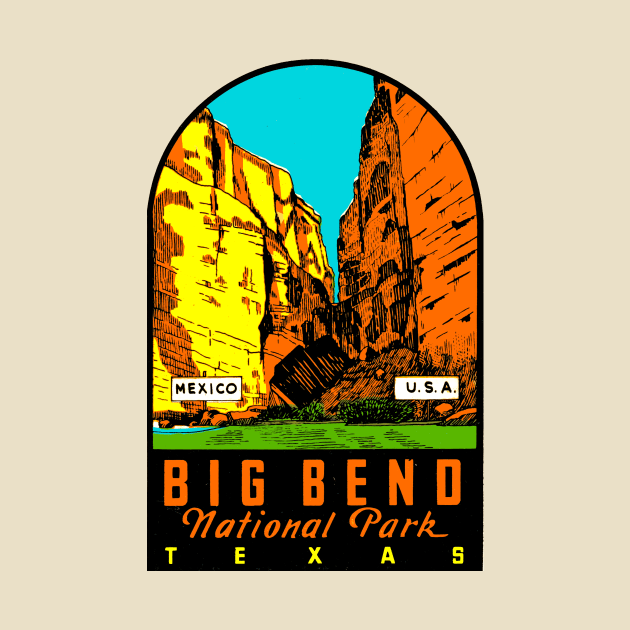 Big Bend National Park Texas Vintage by Hilda74