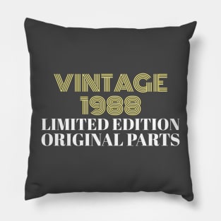 Vintage 1988 Limited Edition Original Parts Pillow