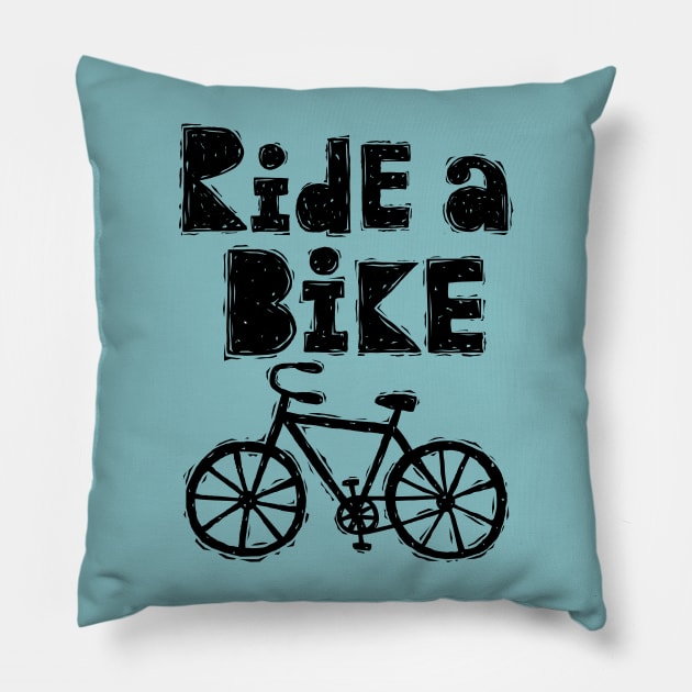 ride a bike woody Pillow by Andibird