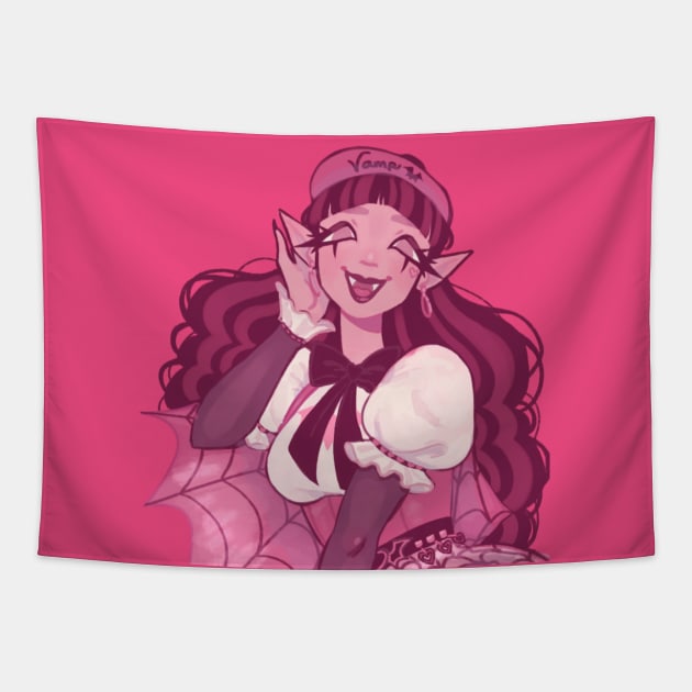 Draculaura Tapestry by Anemonaii
